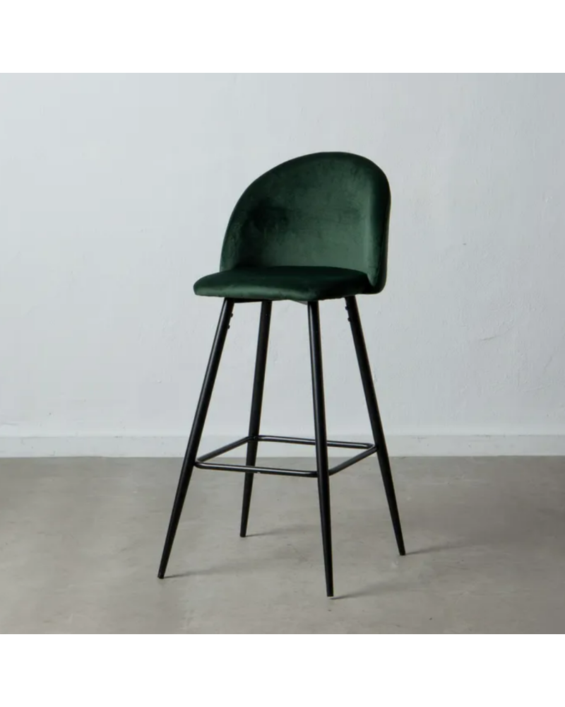 TABURETE ALTO VERDE OSCURO TEJIDO-METAL SALÓN 40,20 X 48,20 X 102 | Sillas y Taburetes |    MATERIAL TEJIDO-METAL  MODELO ALT...