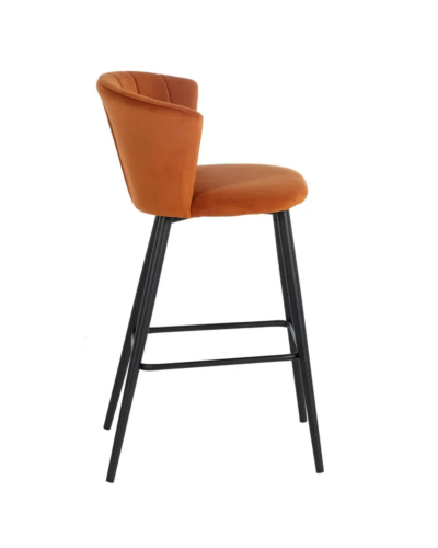 TABURETE TERCIOPELO TERRACOTA TEJIDO-METAL 56 X 52 X 98 CM | Sillas y Taburetes |    MATERIAL TEJIDO-METAL  MODELO TERCIOPELO...