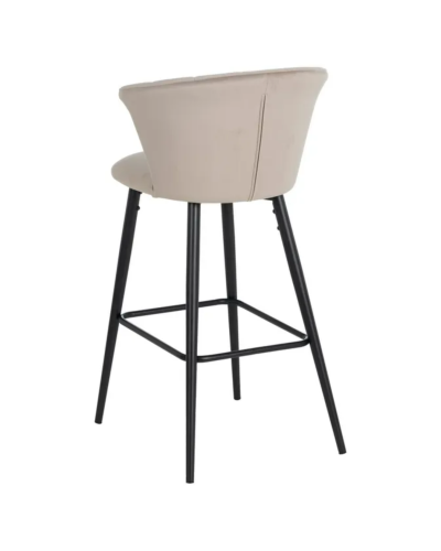 TABURETE TERCIOPELO GRIS TEJIDO-METAL 56 X 52 X 98 CM | Sillas y Taburetes |    MATERIAL TEJIDO-METAL  MODELO TERCIOPELO  TEM...