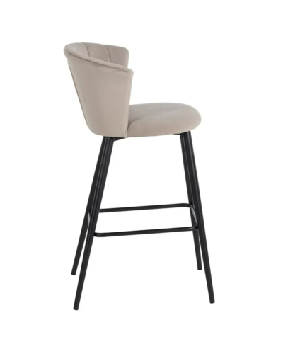 TABURETE TERCIOPELO GRIS TEJIDO-METAL 56 X 52 X 98 CM | Sillas y Taburetes |    MATERIAL TEJIDO-METAL  MODELO TERCIOPELO  TEM...