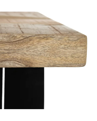 MESA COMEDOR NATURAL-NEGRO 160 X 80 X 76 CM | Mesas |    MATERIAL MADERA-HIERRO  TEMPORADA CATÁLOGO  COLOR NATURAL-NEGRO  PIE...