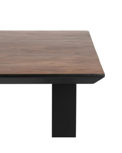 MESA COMEDOR NEGRO-MARRÓN MADERA-HIERRO 200 X 100 X 76 CM | Mesas |    MATERIAL MADERA-HIERRO  TEMPORADA CATÁLOGO  COLOR NEGR...