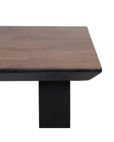 MESA COMEDOR NEGRO-MARRÓN MADERA-HIERRO 160 X 90 X 76 CM | Mesas |    MATERIAL MADERA-HIERRO  TEMPORADA PROMO  COLOR NEGRO-MA...