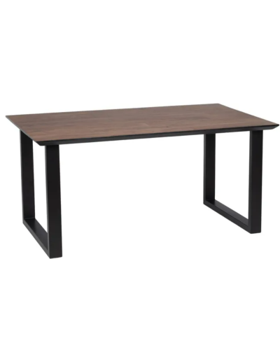MESA COMEDOR NEGRO-MARRÓN MADERA-HIERRO 160 X 90 X 76 CM | Mesas |    MATERIAL MADERA-HIERRO  TEMPORADA PROMO  COLOR NEGRO-MA...