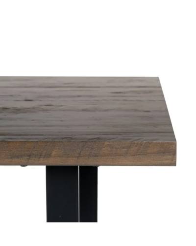 MESA COMEDOR MARRÓN-NEGRO DM-METAL SALÓN 150 X 90 X 75 CM | Mesas |    MATERIAL DM-METAL  TEMPORADA CATÁLOGO  COLOR MARRÓN-NE...