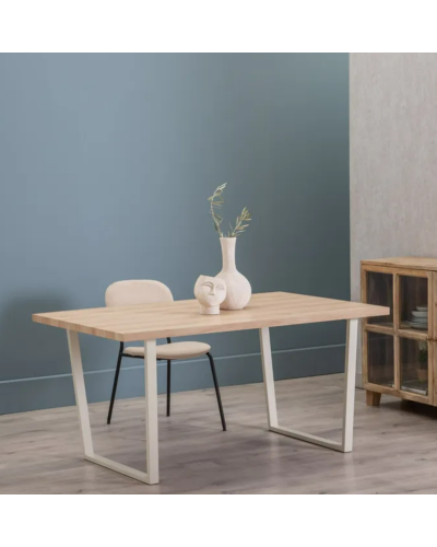 MESA COMEDOR NATURAL-CREMA DM-METAL 150 X 90 X 75 CM | Mesas |    MATERIAL DM-METAL  TEMPORADA CATÁLOGO  COLOR NATURAL-CREMA ...