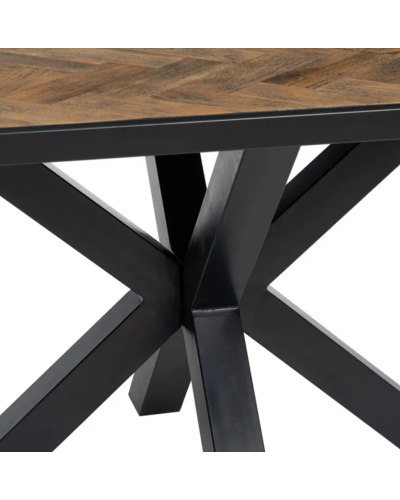 MESA COMEDOR NATURAL-NEGRO 180 X 100 X 76 CM | Mesas |    MATERIAL MADERA-HIERRO  TEMPORADA CATÁLOGO  COLOR NATURAL-NEGRO  PI...