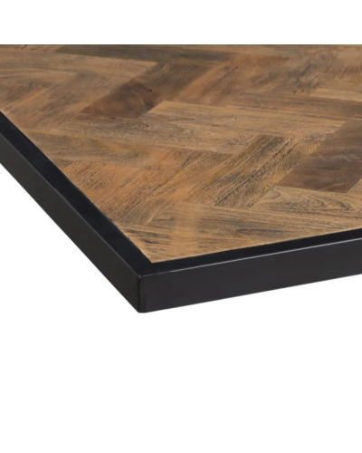 MESA COMEDOR NATURAL-NEGRO 180 X 100 X 76 CM | Mesas |    MATERIAL MADERA-HIERRO  TEMPORADA CATÁLOGO  COLOR NATURAL-NEGRO  PI...