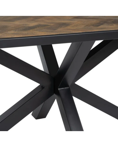 MESA COMEDOR NATURAL-NEGRO 220 X 100 X 76 CM | Mesas |    MATERIAL MADERA-HIERRO  TEMPORADA CATÁLOGO  COLOR NATURAL-NEGRO  PI...