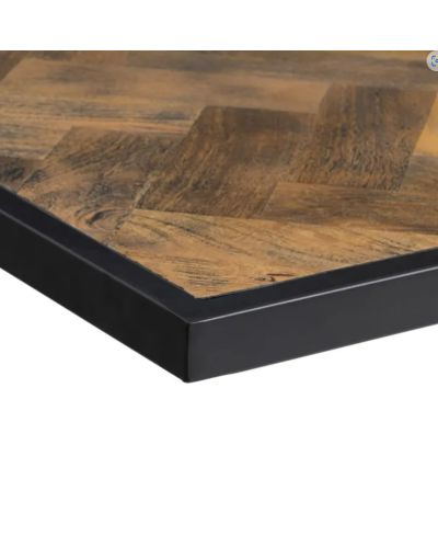 MESA COMEDOR NATURAL-NEGRO 220 X 100 X 76 CM | Mesas |    MATERIAL MADERA-HIERRO  TEMPORADA CATÁLOGO  COLOR NATURAL-NEGRO  PI...