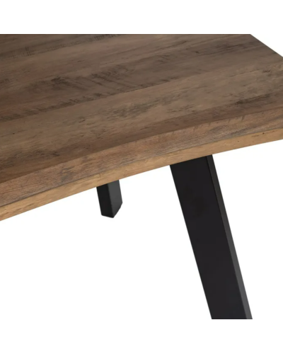 MESA COMEDOR MARRÓN-NEGRO DM-METAL SALÓN 180 X 90 X 75 CM | Mesas |    MATERIAL DM-METAL  TEMPORADA CATÁLOGO  COLOR MARRÓN-NE...