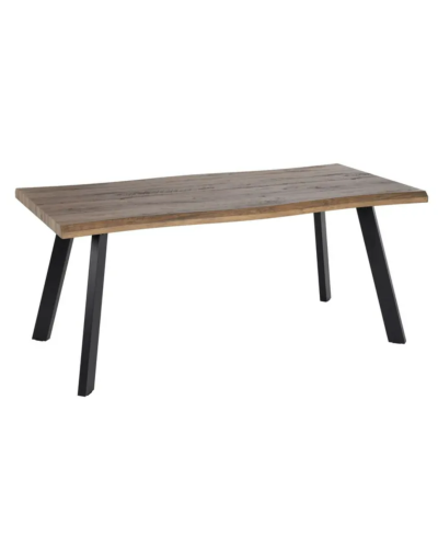 MESA COMEDOR MARRÓN-NEGRO DM-METAL SALÓN 180 X 90 X 75 CM | Mesas |    MATERIAL DM-METAL  TEMPORADA CATÁLOGO  COLOR MARRÓN-NE...