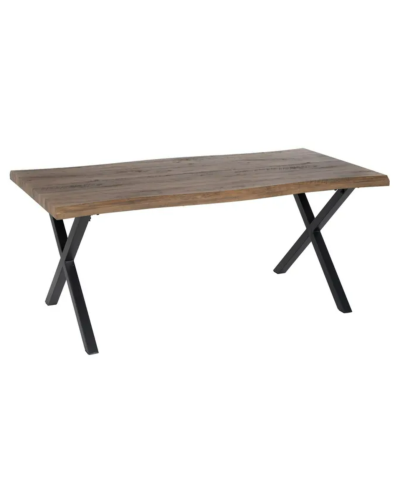 MESA COMEDOR MARRÓN-NEGRO DM-METAL SALÓN 180 X 90 X 75 CM | Mesas |    MATERIAL DM-METAL  TEMPORADA CATÁLOGO  COLOR MARRÓN-NE...