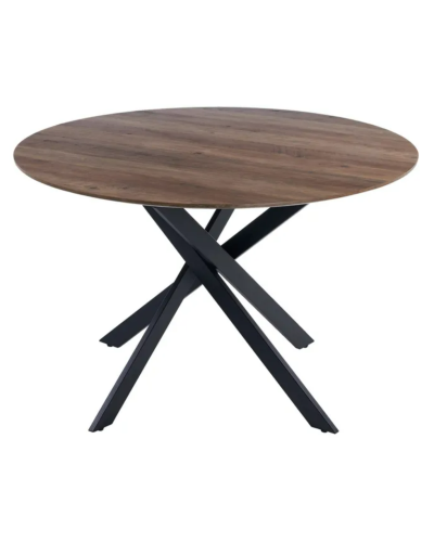 MESA COMEDOR NATURAL-NEGRO DM-METAL 120 X 120 X 75 CM | Mesas |    MATERIAL DM-METAL  TEMPORADA CATÁLOGO  COLOR NATURAL-NEGRO...