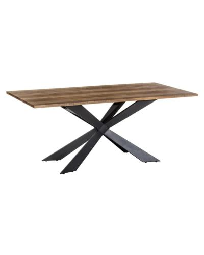 MESA COMEDOR NEGRO-MARRÓN METAL / MDF 180 X 93 X 75 CM | Mesas |    MATERIAL METAL / MDF  TEMPORADA PROMO  COLOR NEGRO-MARRÓN...