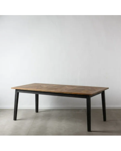 MESA COMEDOR NATURAL-NEGRO 200 X 100 X 76 CM | Mesas |    MATERIAL MADERA DE MANGO  TEMPORADA CATÁLOGO  COLOR NATURAL-NEGRO  ...