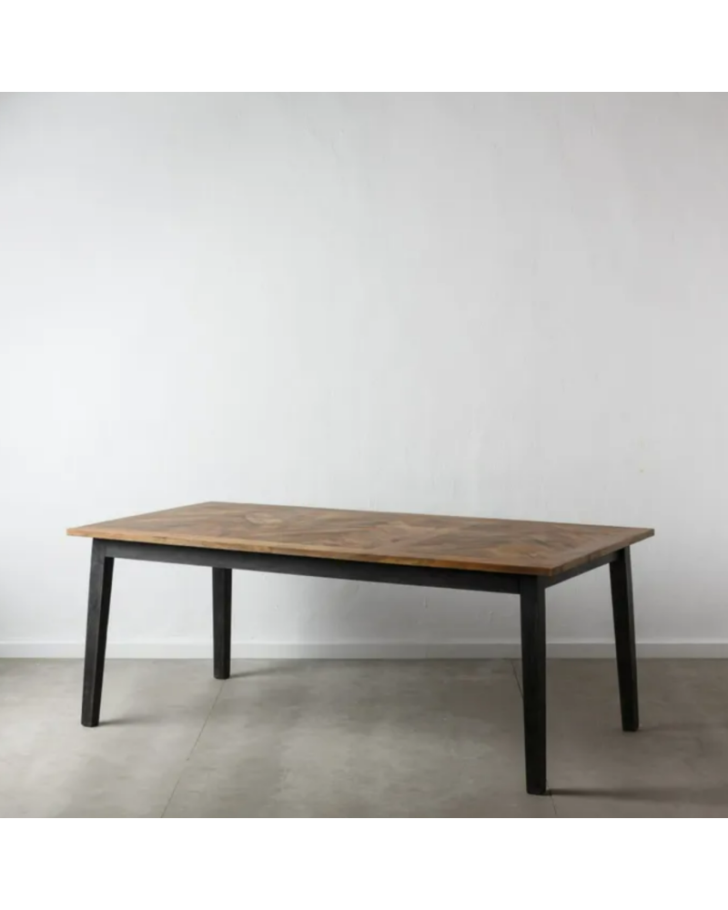 MESA COMEDOR NATURAL-NEGRO 200 X 100 X 76 CM | Mesas |    MATERIAL MADERA DE MANGO  TEMPORADA CATÁLOGO  COLOR NATURAL-NEGRO  ...