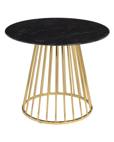 MESA COMEDOR MARMOLADO NEGRO-ORO 90 X 90 X 75 CM | Mesas |    MATERIAL ACERO-CRISTAL  MODELO MARMOLADO  TEMPORADA PROMO  COLO...