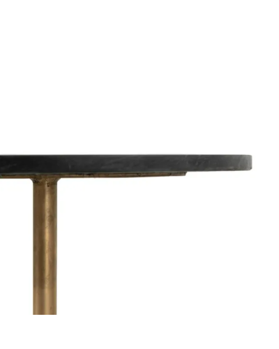 MESA CENTRO NEGRO-ORO HIERRO / MÁRMOL 45 X 45 X 31 CM | Mesas |    MATERIAL HIERRO / MÁRMOL  TEMPORADA PROMO  COLOR NEGRO-ORO...