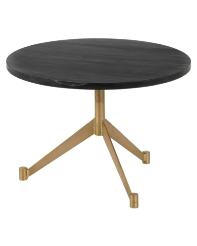 MESA CENTRO NEGRO-ORO HIERRO / MÁRMOL 45 X 45 X 31 CM | Mesas |    MATERIAL HIERRO / MÁRMOL  TEMPORADA PROMO  COLOR NEGRO-ORO...