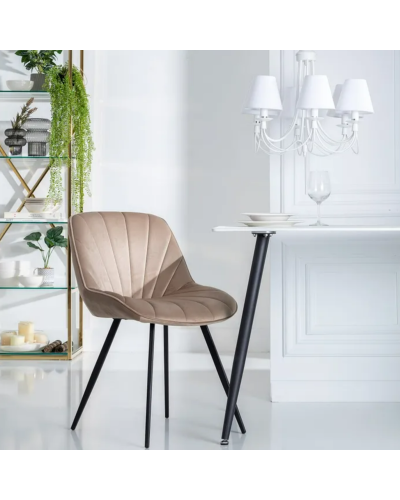 SILLA TERCIOPELO TAUPE SALÓN 51 X 55 X 82 CM | Sillas y Taburetes |    MODELO TERCIOPELO  TEMPORADA PROMO  COLOR TAUPE  PIEZA...