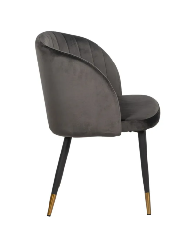 SILLA TERCIOPELO GRIS TEJIDO-METAL SALÓN 54 X 51 X 79,50 CM | Sillas y Taburetes |    MATERIAL TEJIDO-METAL  MODELO TERCIOPEL...