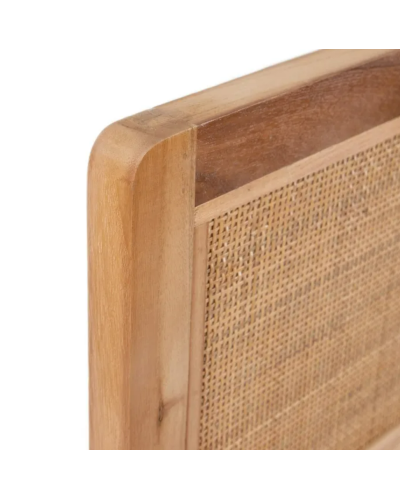 CABECERO 150CM NATURAL MADERA-RATÁN 160 X 3,50 X 120 CM | Cabeceros |    MATERIAL MADERA-RATÁN  COLECCION HONEY  TEMPORADA CA...