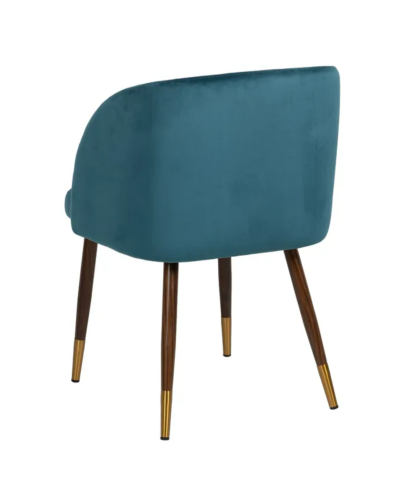 SILLA TERCIOPELO AZUL TEJIDO-METAL SALÓN 54 X 51 X 79,50 CM | Sillas y Taburetes |    MATERIAL TEJIDO-METAL  MODELO TERCIOPEL...