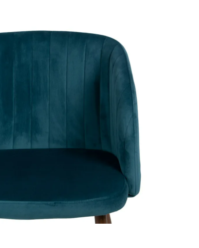 SILLA TERCIOPELO AZUL TEJIDO-METAL SALÓN 54 X 51 X 79,50 CM | Sillas y Taburetes |    MATERIAL TEJIDO-METAL  MODELO TERCIOPEL...