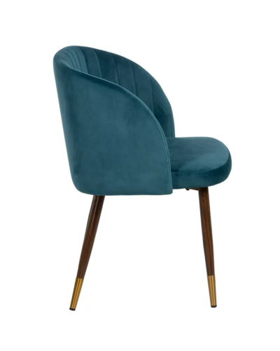 SILLA TERCIOPELO AZUL TEJIDO-METAL SALÓN 54 X 51 X 79,50 CM | Sillas y Taburetes |    MATERIAL TEJIDO-METAL  MODELO TERCIOPEL...