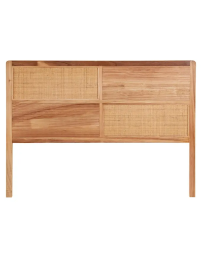 CABECERO 150CM NATURAL MADERA-RATÁN 160 X 3,50 X 120 CM | Cabeceros |    MATERIAL MADERA-RATÁN  COLECCION HONEY  TEMPORADA CA...