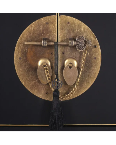 CONSOLA 2 PUERTAS Y 6 CAJONES NEGRO 63 X 26 X 80 CM | Consolas |    MATERIAL MADERA  MODELO 2 PUERTAS Y 6 CAJONES  COLECCION ...