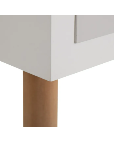 CONSOLA BLANCO-GRIS MADERA PAULONIA 107 X 40 X 78,50 CM | Consolas |    MATERIAL MADERA PAULONIA  COLECCION MARGOT  TEMPORADA...