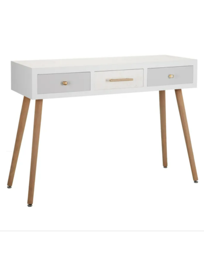 CONSOLA BLANCO-GRIS MADERA PAULONIA 107 X 40 X 78,50 CM | Consolas |    MATERIAL MADERA PAULONIA  COLECCION MARGOT  TEMPORADA...