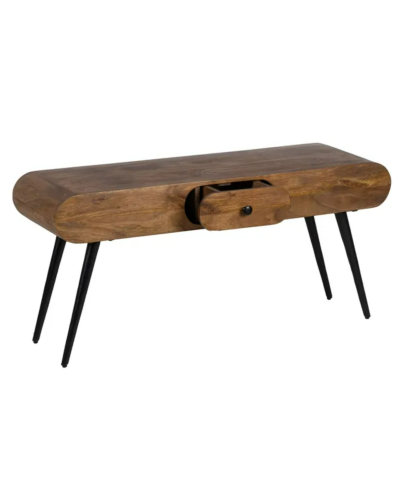 MUEBLE TV NATURAL-NEGRO MADERA-HIERRO 118 X 36 X 55 CM | Mueble TV |    MATERIAL MADERA-HIERRO  TEMPORADA CATÁLOGO  COLOR NAT...