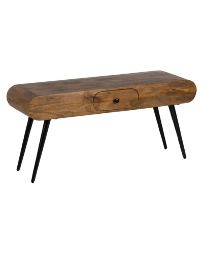 MUEBLE TV NATURAL-NEGRO MADERA-HIERRO 118 X 36 X 55 CM | Mueble TV |    MATERIAL MADERA-HIERRO  TEMPORADA CATÁLOGO  COLOR NAT...