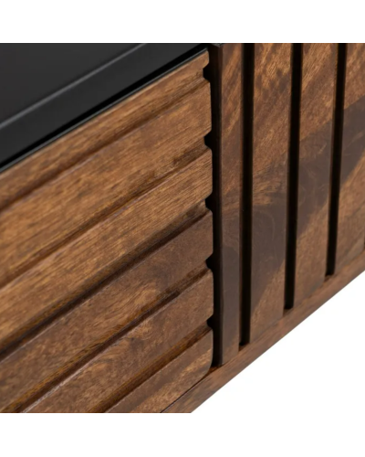 CONSOLA MARRÓN-NEGRO MADERA-HIERRO 110 X 40 X 76 CM | Consolas |    MATERIAL MADERA-HIERRO  TEMPORADA CATÁLOGO  COLOR MARRÓN-...