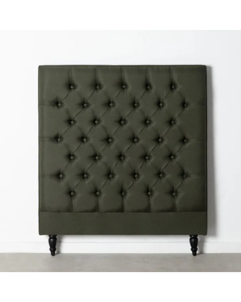 CABECERO VERDE OSCURO LINO DORMITORIO 109 X 10,50 X 125 CM | Cabeceros |    MATERIAL LINO  TEMPORADA PROMO  COLOR VERDE OSCUR...