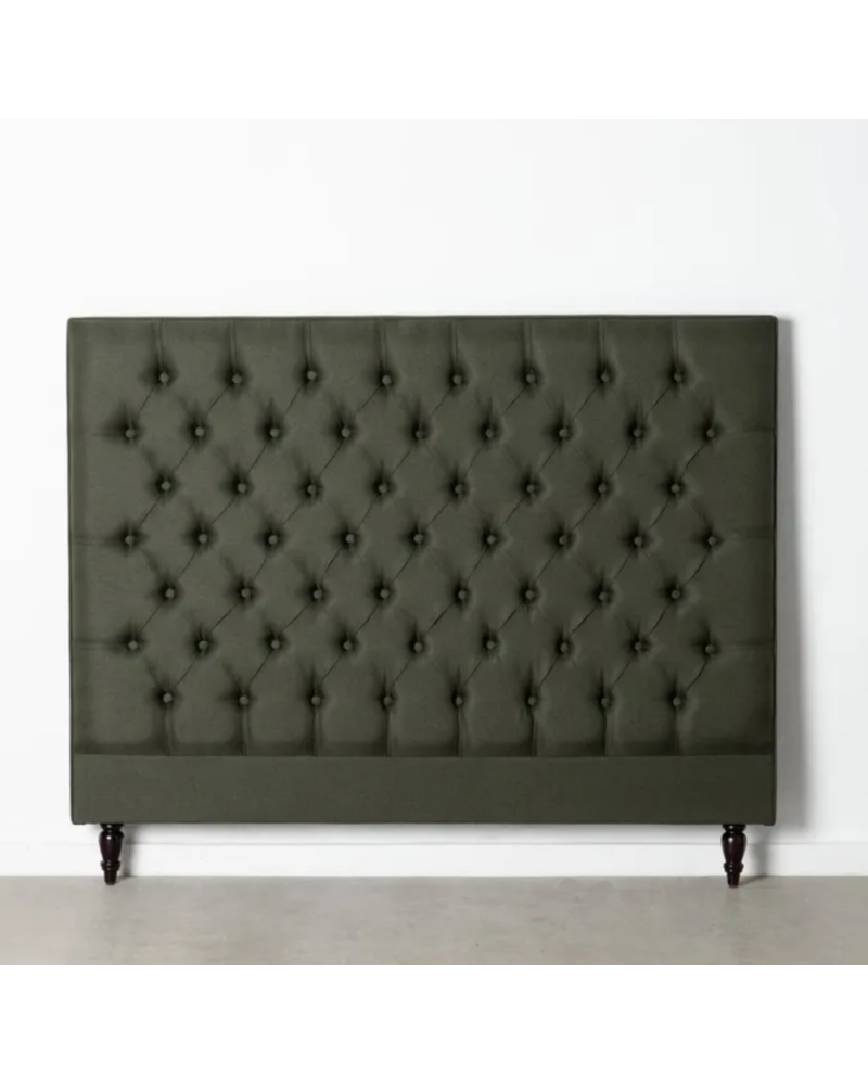 CABECERO VERDE OSCURO LINO DORMITORIO 155 X 10,50 X 125 CM | Cabeceros |    MATERIAL LINO  TEMPORADA PROMO  COLOR VERDE OSCUR...