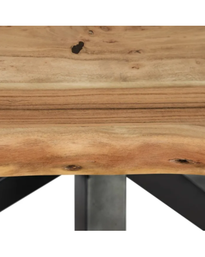 MESA COMEDOR NATURAL-NEGRO 160 X 90 X 76 CM | Mesas |    MATERIAL MADERA-HIERRO  TEMPORADA CATÁLOGO  COLOR NATURAL-NEGRO  PIE...