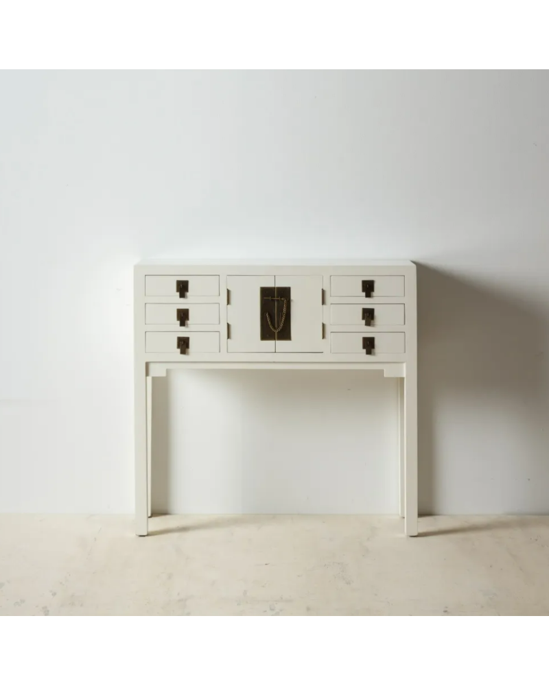 CONSOLA BLANCO DM-MADERA ORIENTAL 95 X 26 X 91 CM | Consolas |   MATERIAL DM-MADERA  COLECCION NEW ORIENTAL  TEMPORADA PROMO ...