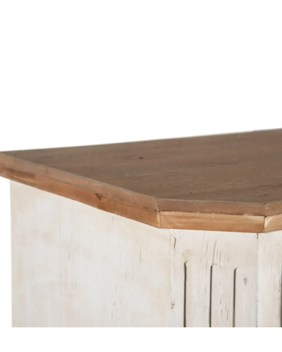 VITRINA BLANCO-NATURAL DM-MADERA SALÓN 56 X 35 X 136,50 CM | Vitrinas |    MATERIAL DM-MADERA  COLECCION DAISY  TEMPORADA PRO...