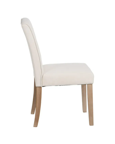 SILLA "CAPITONÉ" CREMA TEJIDO-MADERA 47 X 52 X 90 CM | Sillas y Taburetes |    MATERIAL TEJIDO-MADERA  MODELO "CAPITONÉ"  TEM...