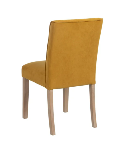 SILLA "CAPITONÉ" MOSTAZA TEJIDO-MADERA 47 X 52 X 92 CM | Sillas y Taburetes |    MATERIAL TEJIDO-MADERA  MODELO "CAPITONÉ"  T...