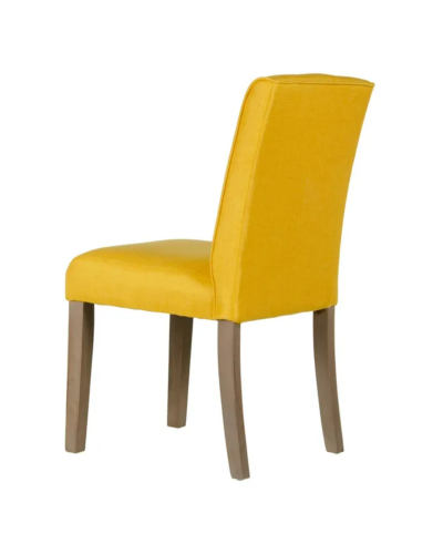 SILLA CAPITONE MOSTAZA TEJIDO-MADERA 47 X 52 X 92 CM | Sillas y Taburetes |    MATERIAL TEJIDO-MADERA  MODELO CAPITONE  TEMPO...