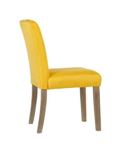 SILLA CAPITONE MOSTAZA TEJIDO-MADERA 47 X 52 X 92 CM | Sillas y Taburetes |    MATERIAL TEJIDO-MADERA  MODELO CAPITONE  TEMPO...
