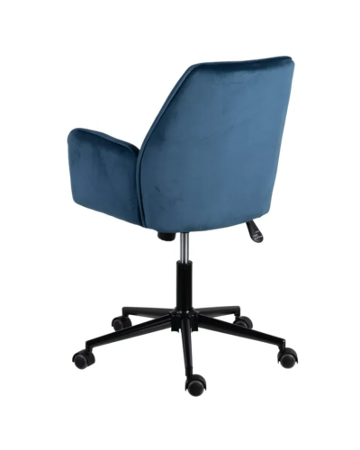 SILLA RUEDAS AZUL TERCIOPELO 60 X 60,50 X 82 CM | Sillas y Taburetes |    MATERIAL TERCIOPELO  MODELO RUEDAS  TEMPORADA PROMO...