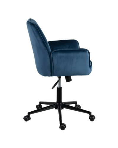 SILLA RUEDAS AZUL TERCIOPELO 60 X 60,50 X 82 CM | Sillas y Taburetes |    MATERIAL TERCIOPELO  MODELO RUEDAS  TEMPORADA PROMO...