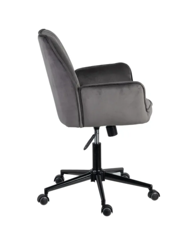 SILLA RUEDAS GRIS TERCIOPELO 60 X 60,50 X 82 CM | Sillas y Taburetes |    MATERIAL TERCIOPELO  MODELO RUEDAS  TEMPORADA PROMO...