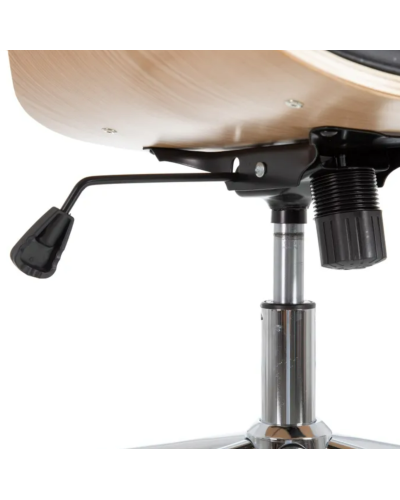 SILLÓN RUEDAS NATURAL-NEGRO SIMIL PIEL 68 X 62 X 85 CM | Sillas y Taburetes |    MATERIAL SIMIL PIEL  MODELO RUEDAS  TEMPORAD...